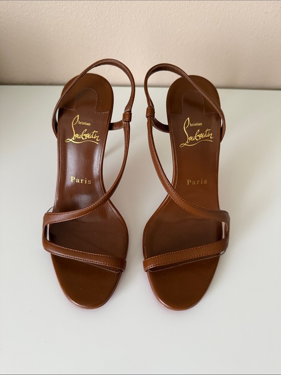 Christian Louboutin Shoes - Christian Louboutin Cognac Rosalie Sandals 37